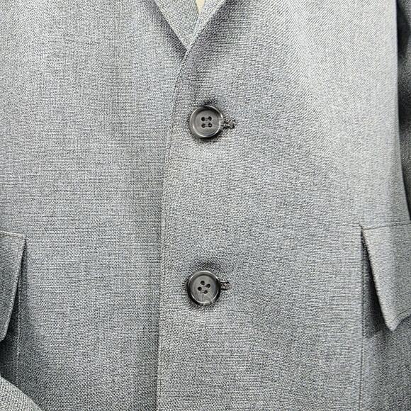 Vintage Levis Action Suit Blazer Mens 42R Gray Two Button Sta-Prest Jacket 70s - Picture 11 of 16